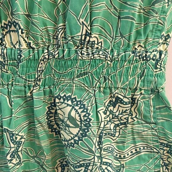 Diane von Furstenberg Green Print Vintage Jumpsuit Sz L - Picture 7 of 11
